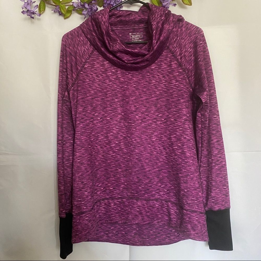 Tek Gear Cowl Neck Fleece Lined Purple Activewear